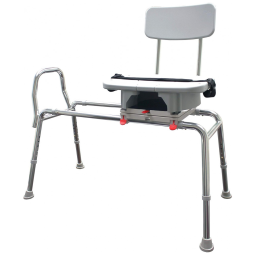 Cadeira de Banho Móvel para Idoso com Assento Giratório, suporta até 160 kg, EAGLE HEALTH SUPPLIES 77663, Branco