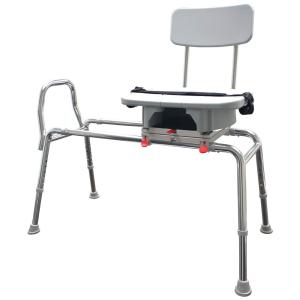 Cadeira de Banho Móvel para Idoso com Assento Giratório, suporta até 160 kg, EAGLE HEALTH SUPPLIES 77663, Branco