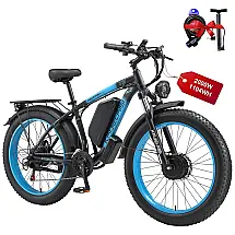 Bicicleta Elétrica para Adultos 4000W Pico de Potência com Motor Duplo Sem Escova 48V 23Ah Bateria Removível Bicicleta Elétrica 26 Polegadas