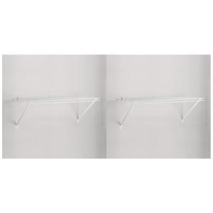 Kit de Prateleiras Aramada para Lavanderia, 2 UN, Rubbermaid, Branco