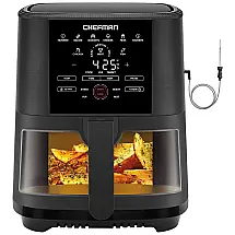 AirFryer Programável 5 Litros com 8 Modos e Controle Digital, CHEFMAN, 110V 1300W, Preta