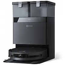 Robô Aspirador ECOVACS DEEBOT T50 Omni 2 em 1 Preto Ultra Fino 8,1cm 15000Pa Estação Automática