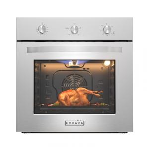Forno a gás de embutir 61cm Empava inox escovado convecção e rotisserie 65L 110V