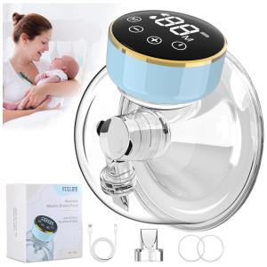 Bomba Tira Leite FULLIFE Única Elétrica Portátil e Recarregável com 3 Modos e 9 Níveis de Sucção, Azul