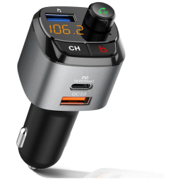 Adaptador Transmissor Veicular Bluetooth IMDEN Veicular, 3 Portas USB, Preto