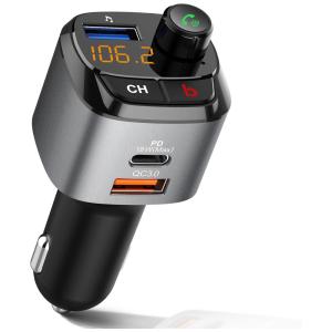 Adaptador Transmissor Veicular Bluetooth IMDEN Veicular, 3 Portas USB, Preto