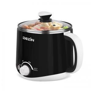 Panela Elétrica Dezin Hot Pot 1,6L em Aço Inox - Ideal para Cozinhar Macarrão, Ovo, Dumpling e Sopa Rapidamente