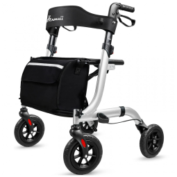 Andador Rollator para Idosos, Leve e Dobrável com Assento, Rodas de Borracha, Ideal para Idosos e Adultos,Henmnii