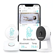 Babá Eletrônica Inteligente 2K com Sensor de Movimento, Temperatura e Detecção de Movimento, Sense U, Branco