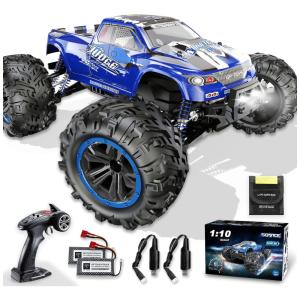 Off Road Controle Remoto Caminhão 4x4 Sem Fio Alcance 80mts 110 Velocidade 45km por hora, SOYEE, Azul