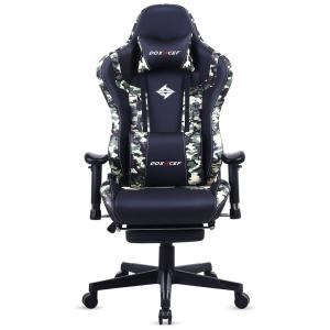 DOXACEF Cadeira Gamer Ergonômica Ajustável com Apoio para os Pés, Verde Camuflada