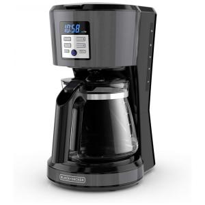 Cafeteira Elétrica Programável 2.8L em Aço Inoxidável com Painel Digital, 110v, BLACKDECKER CM1331BS, Preto