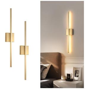 Conjunto de Luminária com Fio de Parede, 2 Peças e Estilo Moderno para Banheiro, Sala de Estar e Quarto, 110V, Fengkiop, Dourado