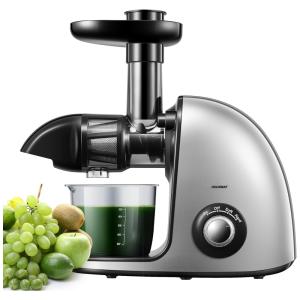 Espremedor de Frutas com 2 Modos de Velocidade, Fácil de Limpar e Motor Silencioso, 350W, HOUSNAT, Prata