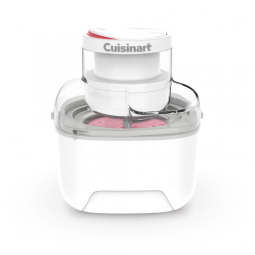 Máquina de Sorvete 500 ml com Funil de Ingredientes Embutido, Tampa e Pá Removíveis, 110V, Cuisinart, Branca