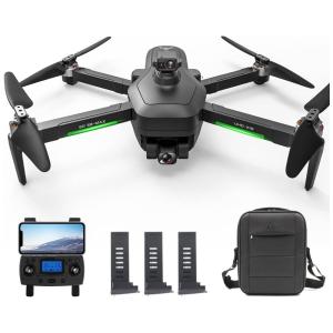 Drone Aéreo com Câmera 4K HD, 3 Eixos, 3 Baterias para Adultos e Crianças, TeeGGi SG906 MAX1, Preto