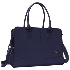 Bolsa Pasta 15,6 pol.Couro Premium PU Azul Marinho Feminina