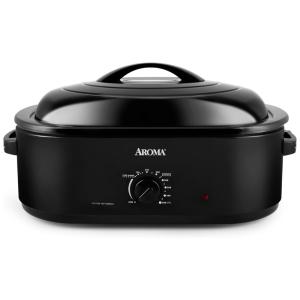 Panela Elétrica Multifuncional 18L, Aço Inoxidável com Controle de Temperatura, 110V 1450W, AROMA, Preto