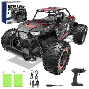 Carrinho de Controle Remoto Off Road até 20 km por hora, Tração 4 x 4, Idade Recomendada 8, BEZGAR, Preto
