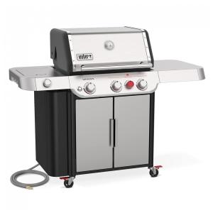 Churrasqueira a Gás Natural, Aço Inoxidável, Weber Genesis S 335, Preta e Prata