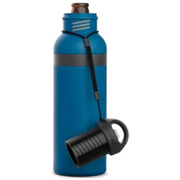 BottleKeeper Cooler Portátil para Garrafas de cerveja com Isolamento Duplo, Aço Inox, Azul