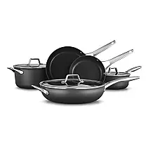 Conjunto de Panelas Antiaderentes e Utensílios, 8 Peças, CALPHALON 2029617, Preto