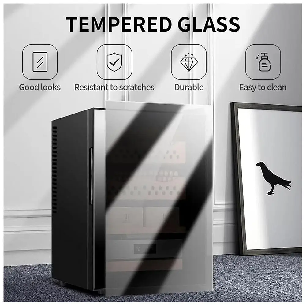 Humidor para Charutos Generic Preto Capacidade 200-300 Unidades com Revestimento Cedro e Higrômetro Digital — foto 3