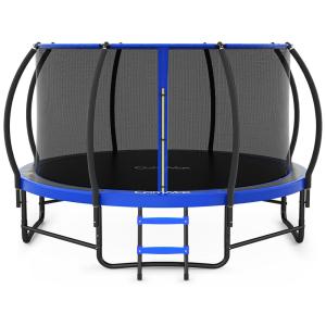 CalmMax 12FT 10FT 14FT 16FT Trampolim com gabinete Postes curvos Tipo reforçado Trampolins recreativos com escada Aprovação ASTM Trampolim
