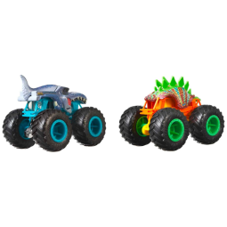 Kit 2 Caminhões Monster Trucks Batalha Aquática, Escala 1:64 para Crianças Acima de 3 Anos