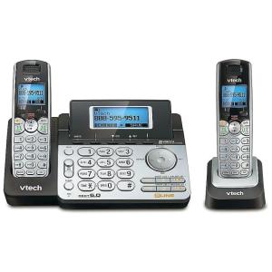 Telefone sem Fio 2 com 2Aparelhos 2 Linhas, VTECH DS6151 2, Prateado