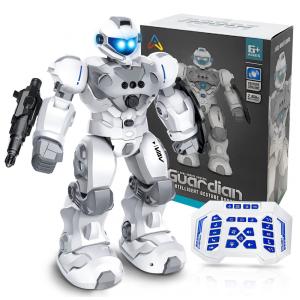 Brinquedo VAV para Meninos e Meninas de 6 a 10 Anos, Robô de Controle Remoto Recarregável, Robô RC Programável Inteligente com Sensor de