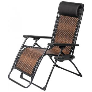 Cadeira Reclinável Ajustável Gravidade Zero com Porta Copos e Travesseiro, Betterland, Marrom