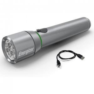 Lanterna LED Energizer Vision HD 1000 Lúmens Duas Portas USB Resistente a Água de Metal