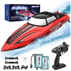 AlphaRev R208 Lancha de Controle Remoto p, Adultos Até 32 KM, H, Recarregável, Azul