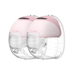 Bomba Tira Leite Elétrica com Design à Prova de Vazamento, Display Inteligente, 3 Modos e 12 Níveis, 2Un, MomMed S21, Rosa