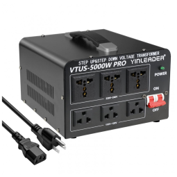 Transformador de Tensão 5000W Converte 110V 120V Para 220V 240V ou 220V 240V Para 110V 120V, Yinleader, Preto