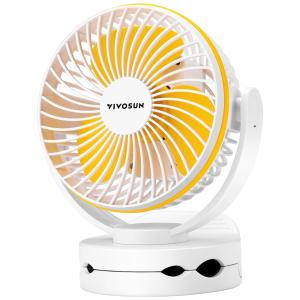 Ventilador de Mesa com 4 Velocidades e 2 Modos Ajustáveis, Carga via USB 5V, VIVOSUN, Branco