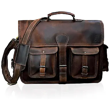 Bolsa, Pasta de Couro Vintage