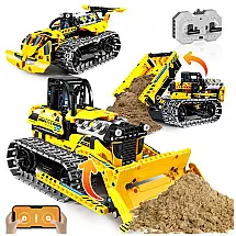 Kit construção 3 em 1 OKKIDY escavadeira com 452 peças, controle remoto e app, engenharia STEM para crianças 6 a 14 anos