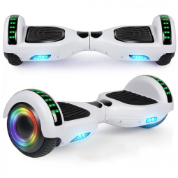Hoverboard LIEAGLE 6,5" A002 Branco com Luzes LED, Bluetooth e Autoequilíbrio