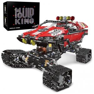 Kit de Construção Carro para Neve 18010, 1381 Peças, Colecionável, MOULD KING, Vermelho