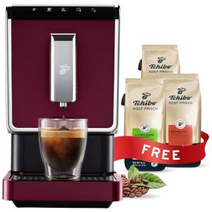 Máquina de Café Expresso Totalmente Automática com Moedor Integrado, 110V 1800W, Tchibo, Preta