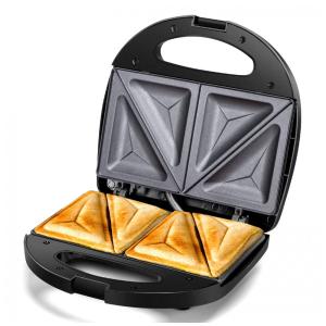 Aigostar 2 em 1 Sanduicheira e Grill Panini com Placas Antiaderentes, Grill Elétrico de Aquecimento Duplo para Sanduíches