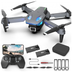 Drone Wipkviey T28 Mini com Câmera HD 1080P, Controle Remoto, Modo Headless, Flip 3D - Preto