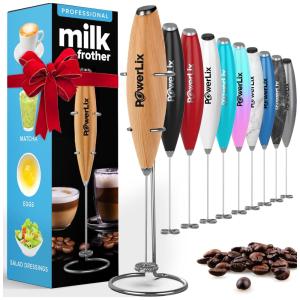 Espumador de Leite Elétrico com Bateria Recarregável e 3 Velocidades, POWERLIX 111, Dourado