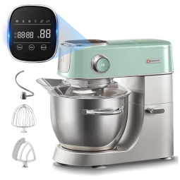 Batedeira 5L com 11 Velocidades, Tigela em Aço Inoxidável e 3 Acessórios, 110V 800W, HAUSWIRT, Verde