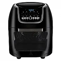 Fritadeira Elétrica AirFryer JALCH 10L com Painel Digital e Desligamento Automático, 110V 1700W, Preta