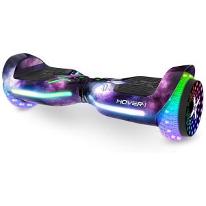 Hoverboard Elétrico com Luz LED e Alto Falante Bluetooth Embutido, Hover 1 H1 100, Roxo Galáxia