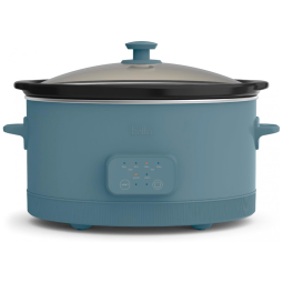 BELLA Slow Cooker Programável 5,7L com Revestimento Cerâmico Antiadherente e Tampa de Vidro Temperado - Cor Surf