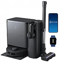 Robô Aspirador ECOVACS DEEBOT T30S Combo Complete 11000Pa com Esfregão e Aspirador Portátil Preto 110V